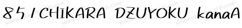 851CHIKARA DZUYOKU kanaA 004字体转换